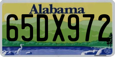 AL license plate 65DX972