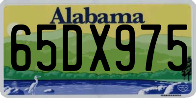 AL license plate 65DX975