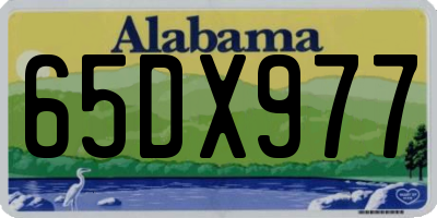 AL license plate 65DX977