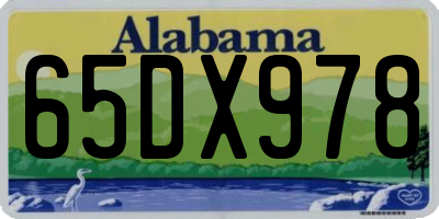 AL license plate 65DX978