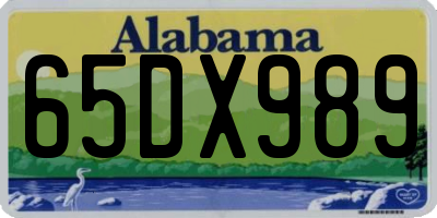 AL license plate 65DX989