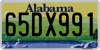 AL license plate 65DX991