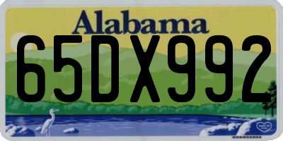 AL license plate 65DX992