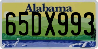 AL license plate 65DX993