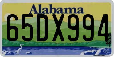 AL license plate 65DX994