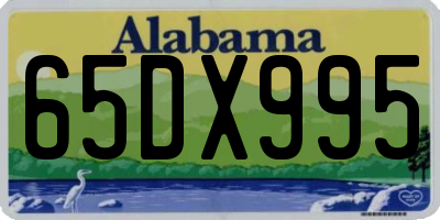 AL license plate 65DX995