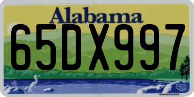 AL license plate 65DX997