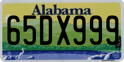 AL license plate 65DX999