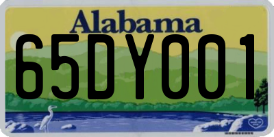 AL license plate 65DY001