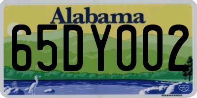 AL license plate 65DY002
