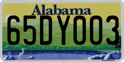 AL license plate 65DY003