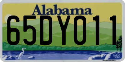 AL license plate 65DY011