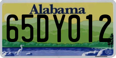 AL license plate 65DY012