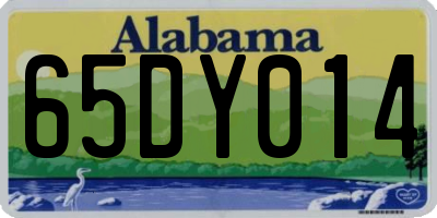 AL license plate 65DY014