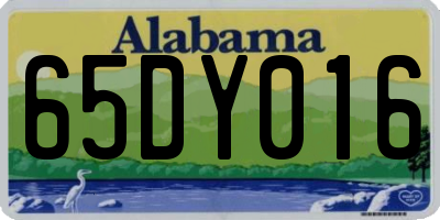 AL license plate 65DY016