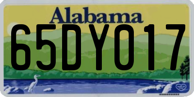 AL license plate 65DY017