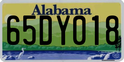 AL license plate 65DY018