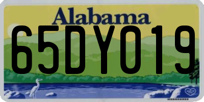 AL license plate 65DY019