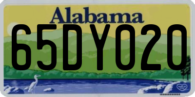 AL license plate 65DY020