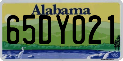 AL license plate 65DY021