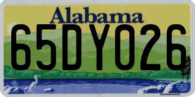 AL license plate 65DY026