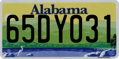 AL license plate 65DY031