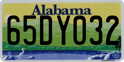 AL license plate 65DY032