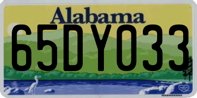 AL license plate 65DY033