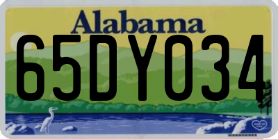 AL license plate 65DY034
