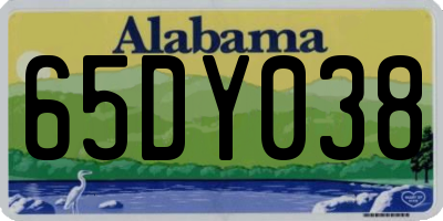 AL license plate 65DY038