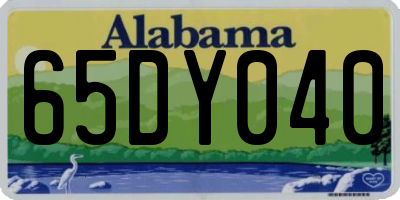AL license plate 65DY040