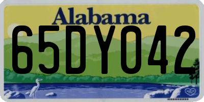 AL license plate 65DY042