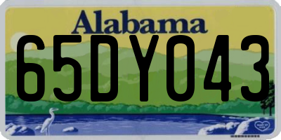 AL license plate 65DY043
