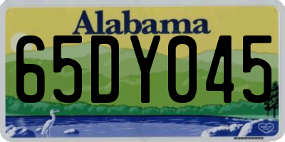 AL license plate 65DY045