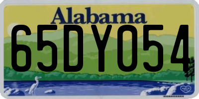 AL license plate 65DY054