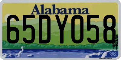 AL license plate 65DY058