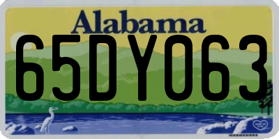 AL license plate 65DY063