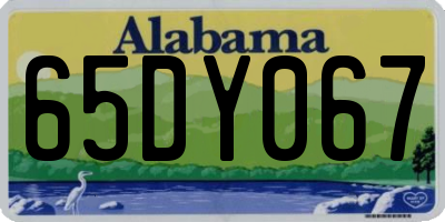 AL license plate 65DY067