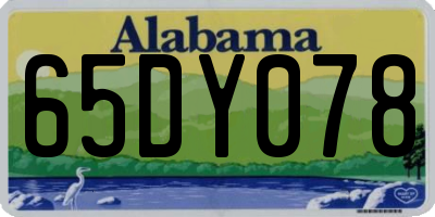 AL license plate 65DY078
