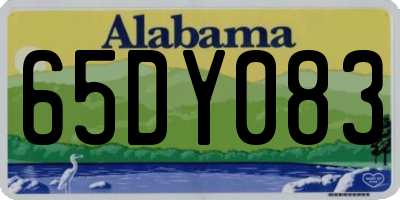 AL license plate 65DY083