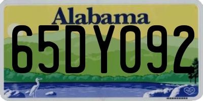 AL license plate 65DY092