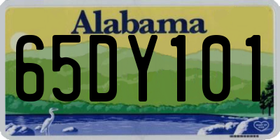AL license plate 65DY101
