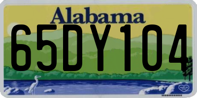 AL license plate 65DY104