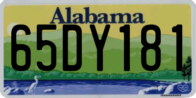 AL license plate 65DY181