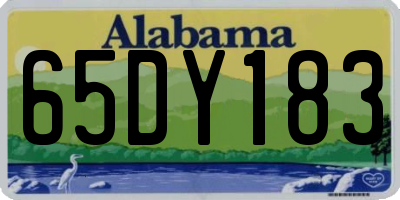 AL license plate 65DY183