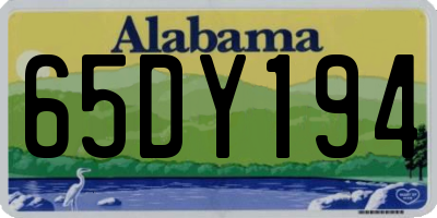 AL license plate 65DY194