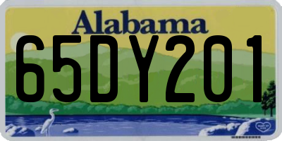 AL license plate 65DY201