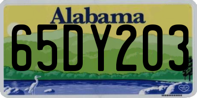 AL license plate 65DY203
