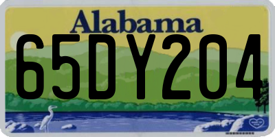 AL license plate 65DY204