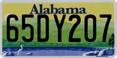 AL license plate 65DY207